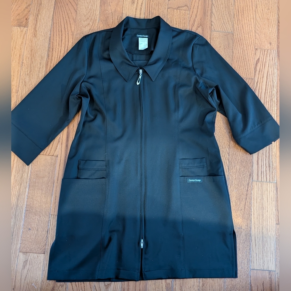 Carolyn Design Black Smock (Lab Coat) Size Large